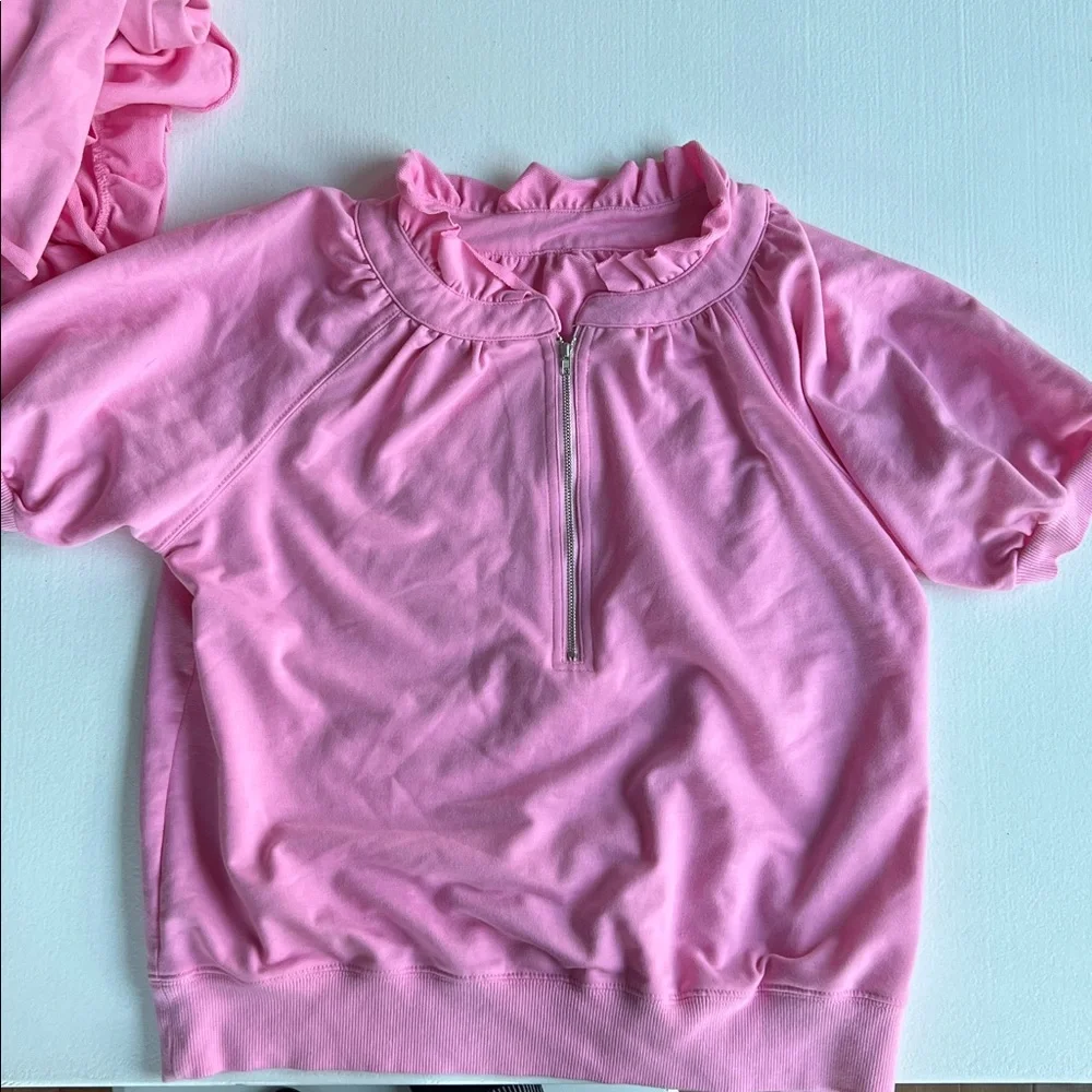 Pink Ruffled Casual Set - Picture 3 of 10
